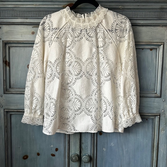 Sezane Bianca Blouse in Ecru Size 40 - Picture 6 of 12